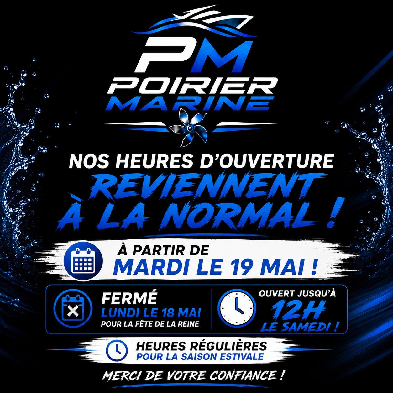 HEURES D'OUVERTURE